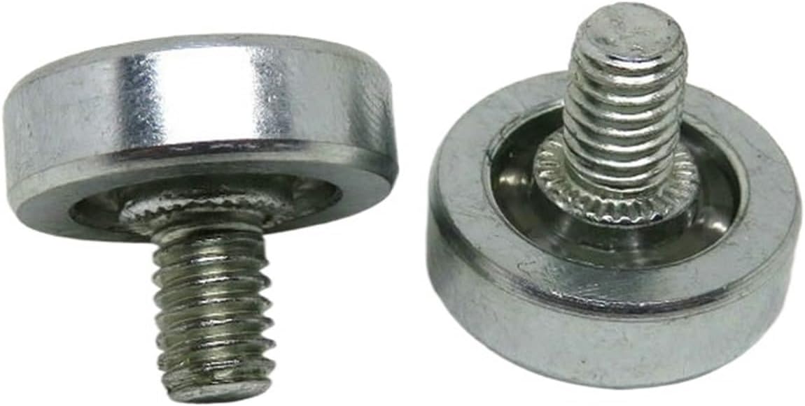 1PCS OD 19xM6 screw grease lubricated metal drawer bearing roller JS19-C1L8W6M6 19mm kitchen storage cabinet metal guide wheel (Color : WHITE, Size : 15A_19)