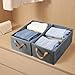 Fordonral Pack of 3 Large Capacity Storage Bins Closet Organizer System, Sturdy Foldable Storage Boxes for Organizing Clothing, Sheets, Toys, Books - Shelf Organizer Shelves Basket Storage Bin
