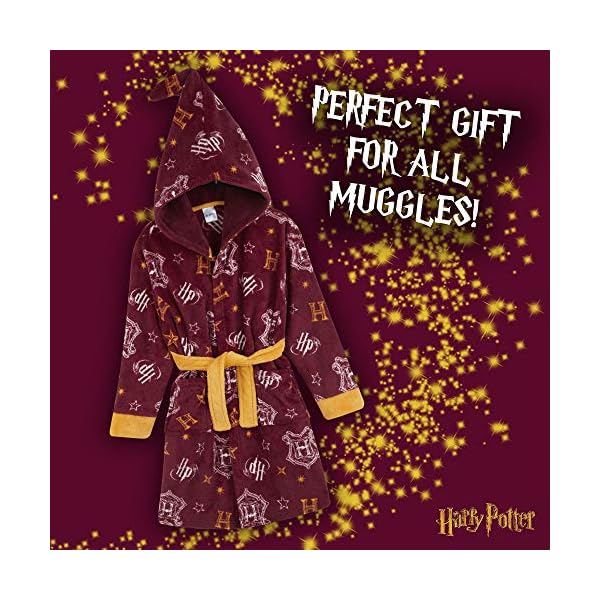Harry Potter Bademantel Kinder Jungen, Fleece Morgenmantel für Kinder, Hogwarts Gryffindor Slytherin Bademantel – Bild 4
