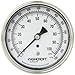 ASHCROFT Duralife Type 1009 Stainless Steel Case Dry Filled Pressure Gauge, Stainless Steel Tube and Bronze Socket, 3.5" Dial Size, 1/4" NPT Lower Back Connection, 0/100 psi/kPa Pressure Range