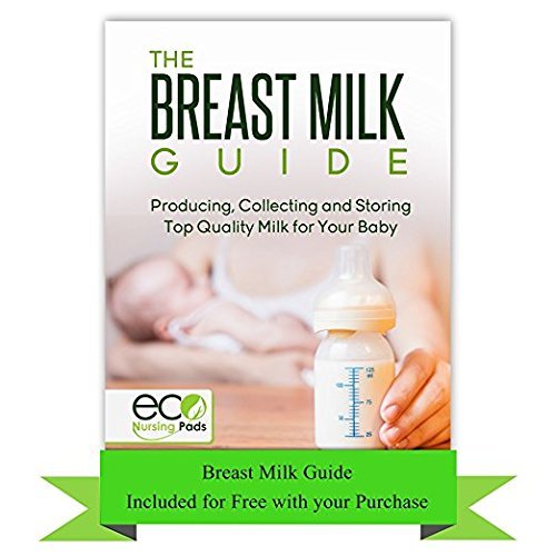 Contoured Washable Reusable Bamboo Nursing Pads, Organic Bamboo Breastfeeding Pads, Ultra-Soft Velvet Flower Pads, 10 Pack With 2 Pouches & E-Book #TOP3