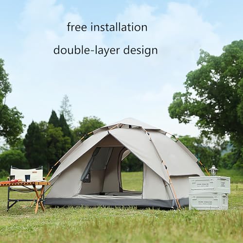 Carpa doble capa plegable automática para camping miniatura 2