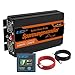 Produktbild EDECOA Wechselrichter 12v auf 230v Reiner Sinus 1000w Wohnwagen Spannungswandler 2X USB und Fernbedienung KFZ Stromwandler Inverter 12v 220v Umrichter