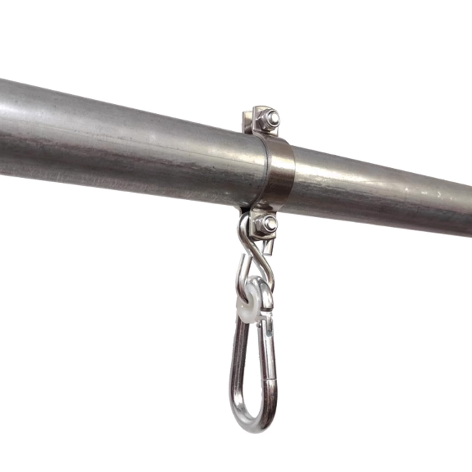 Ganci per altalena resistenti per tubi rotondi, accessori per altalene orizzontali, chiusura a scatto durevole, montaggio sicuro per tubi rotondi per attrezzature da gioco all'aperto