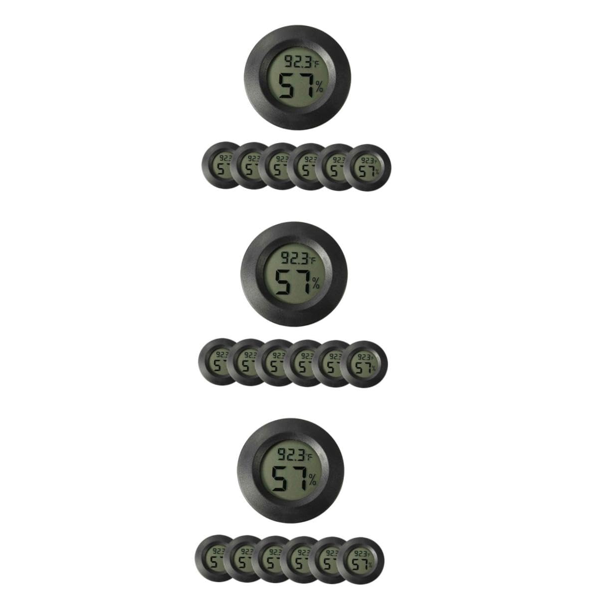 DOITOOL 21 Piezas Termómetro Higrómetro Digital Mini para Terrarios Medidor de Temperatura y Humedad Ambiental Accesorio para Terrarios de Reptiles Pantalla LCD Precisa
