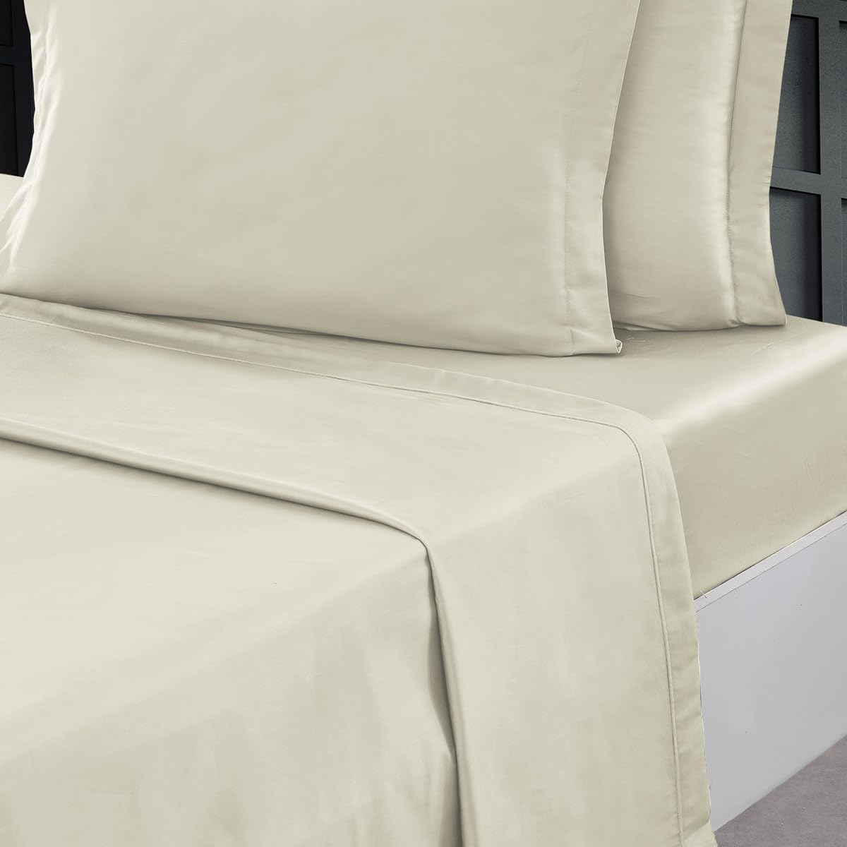 Sensei Maison - Drap Plat en Percale de Coton Soft Percale - 270x300 cm - Ficelle