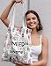 CEASQVAA Gnomes Canvas Tote Bag for Women, Cute Gnome Lover Aesthetic Bag, Reusable Cotton Shopping Grocery Gnome Bag for Travel Beach Work