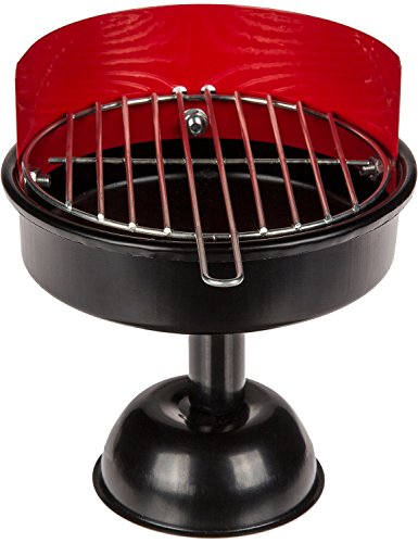 OOTB Cenicero para barbacoa, metal, negro, 12 x 12 x 16 cm