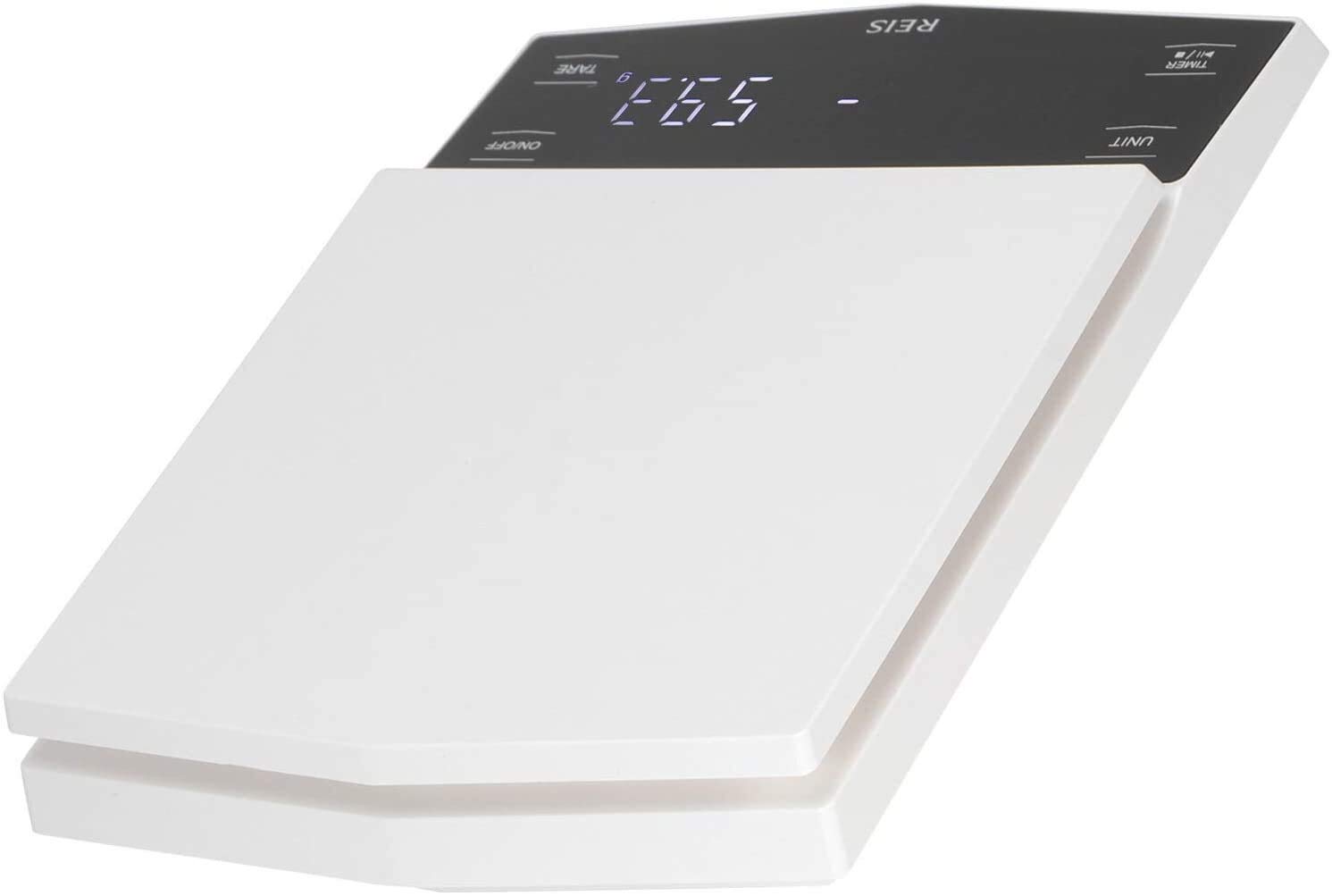 MRKU Báscula de café con Temporizador, báscula de café de Goteo para Cocina, báscula para Espresso, Alta precisión, con Pantalla LCD, para Preparar café