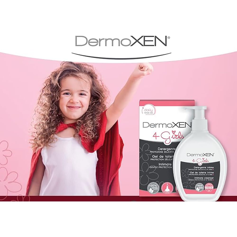 4 GIRLS Intimate Pediatric Cleanser for Children 2-13 Years. Gentle Intimate Soap against Itching and Redness. Without Sles, Parabens, Allergens. 200 ml