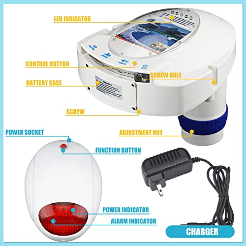 Xuhal Pool Alarm Electronic Monitoring System Pool Monitoring System Motion Sensor For Inground Above Ground Pool Kids Pets Security With Instruction Manual #TOP1