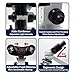Upgraded 40X-2500X Magnification Biocular Microscope with 100X Color Difference Objective Lens Upgrade Abe Spotlight Dual Wide Angle Eyepieces and Phone Holder for Home Research and School Education