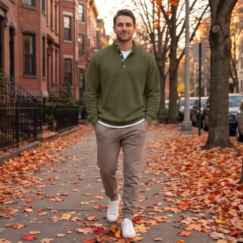 Henley Shirts for Men Long Sleeve Button Big and Tall Funny Tshirt Trendy - image 3