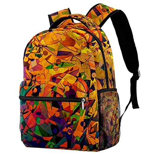 Sac à dos décontracté à rayures citron multicolore avec bretelles ajustables