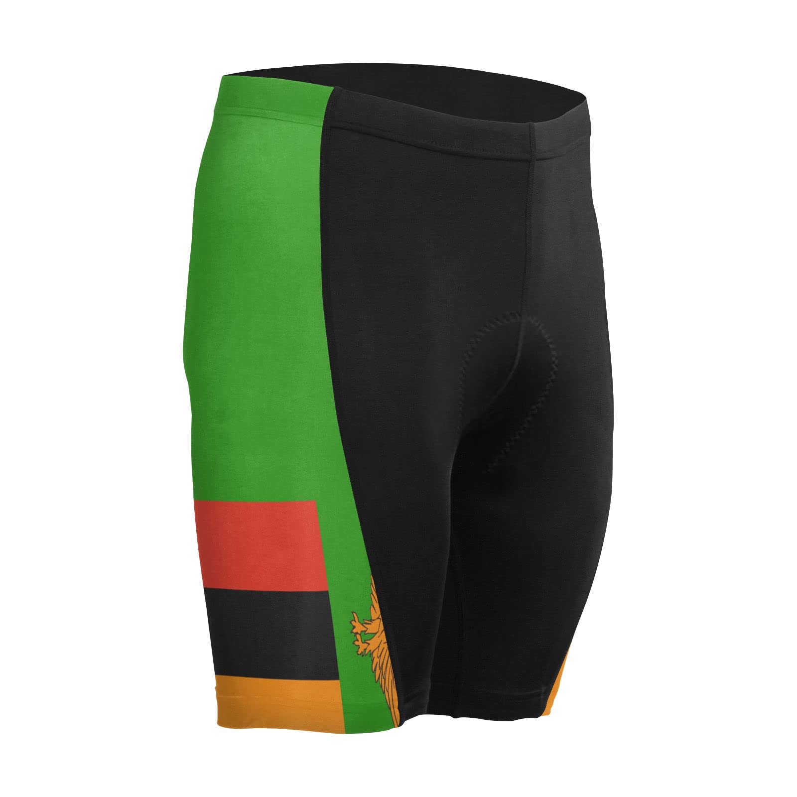 Zambia Flag Men's Bike Shorts Padded Cycling Bicycle Biking Shorts Tight Multicolor