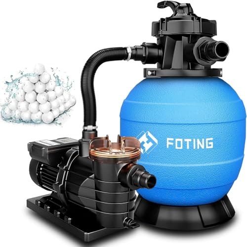 FOTING Sand Filter Pump for Above Ground Pool, Pool...
