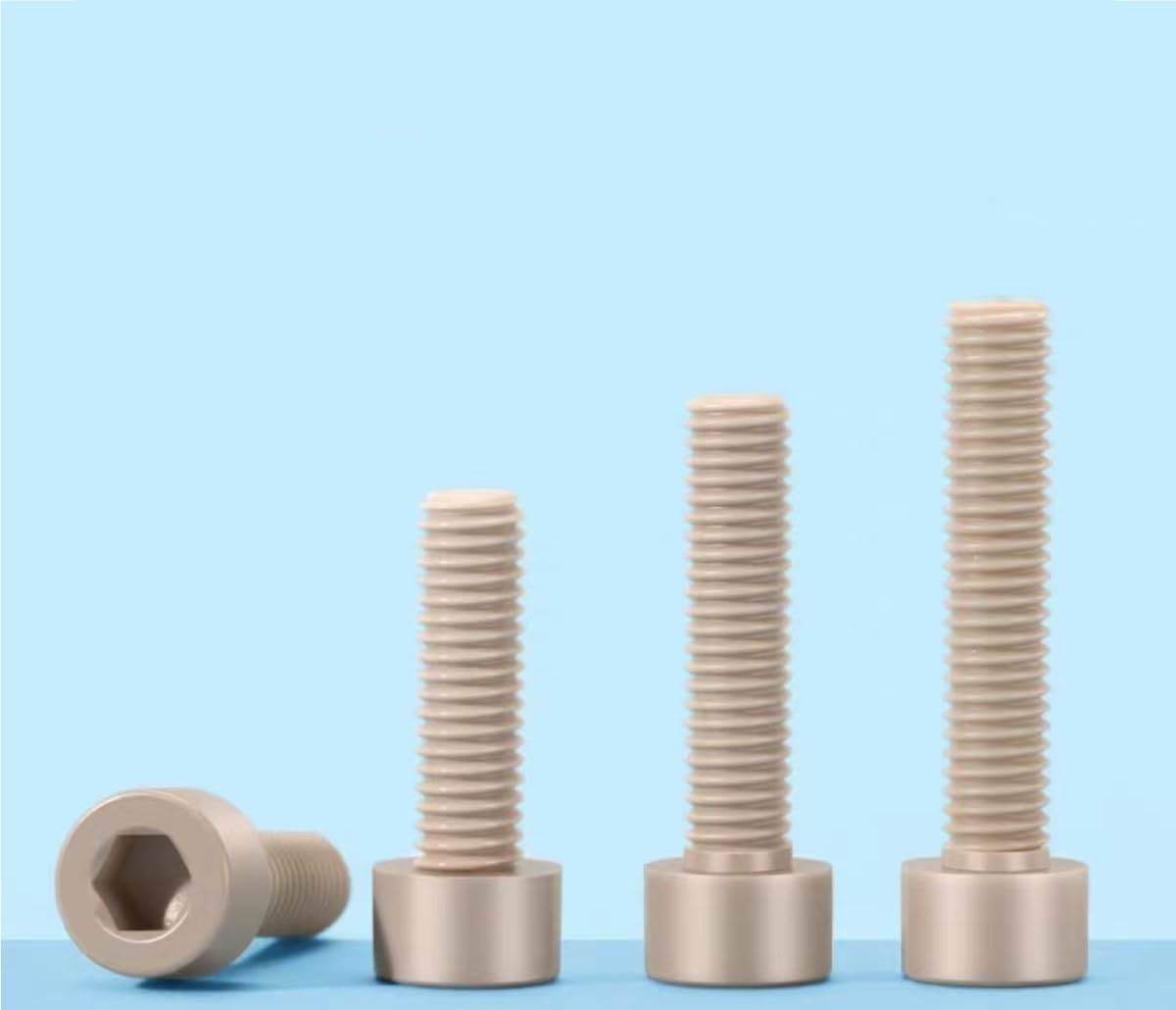 Threaded bolt,20PCS Plastic Nylon Hexagon Socket Head Cap Screws M2 M2.5 M3 M4 M5 M6 M8 M10 M12 M14 Allen Bolts High Strength Anti Machine Plastic Screw(M2*8)