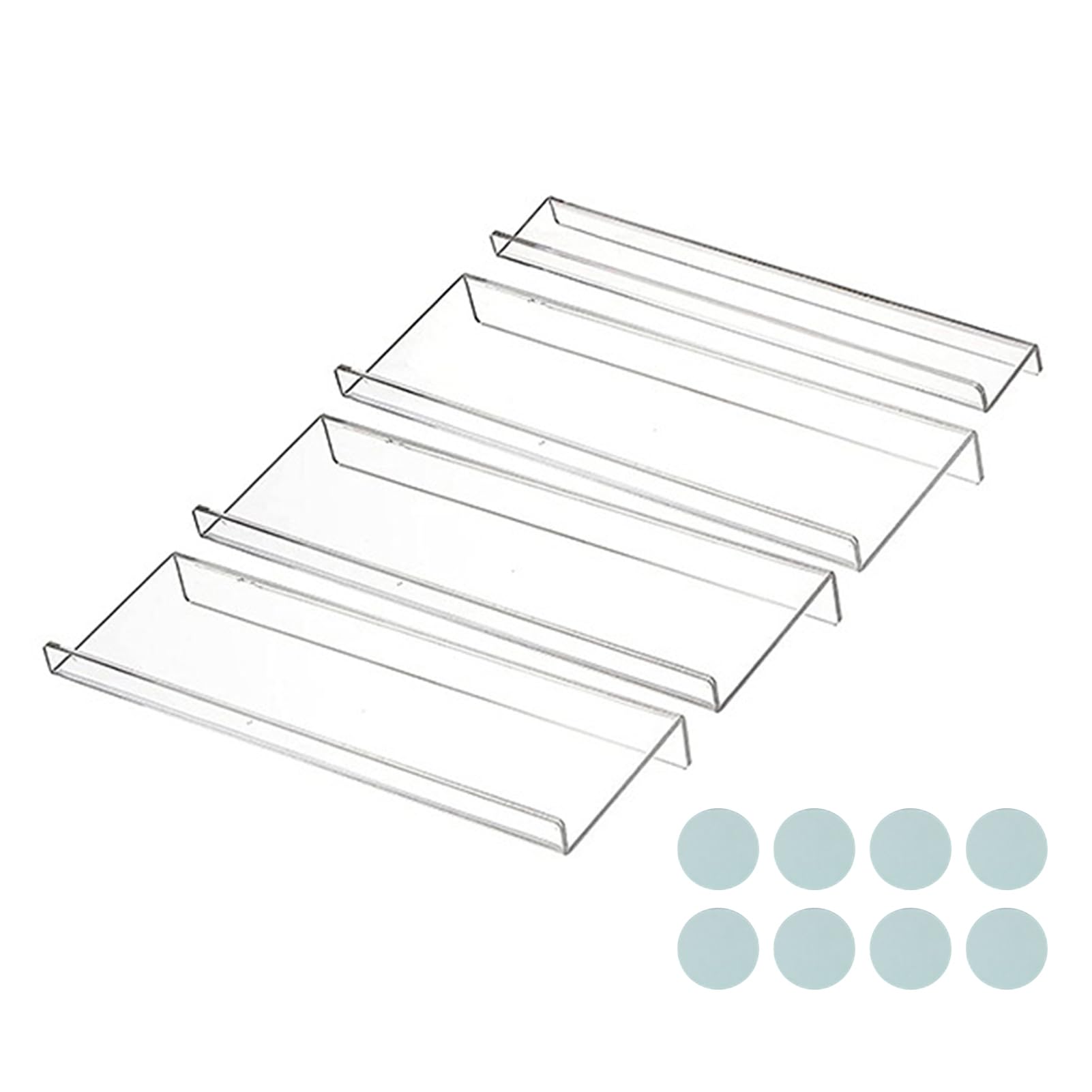 Lot de 4 organiseurs de tiroir à épices à 4 niveaux - Support d'assaisonnement extensible pour cuisine