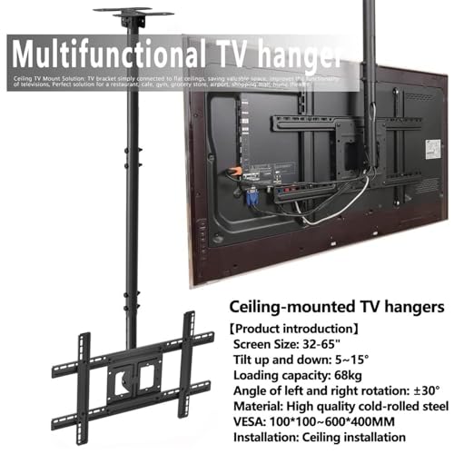 Support TV mural inclinable pivotant 32 65 pouces articulé - 6