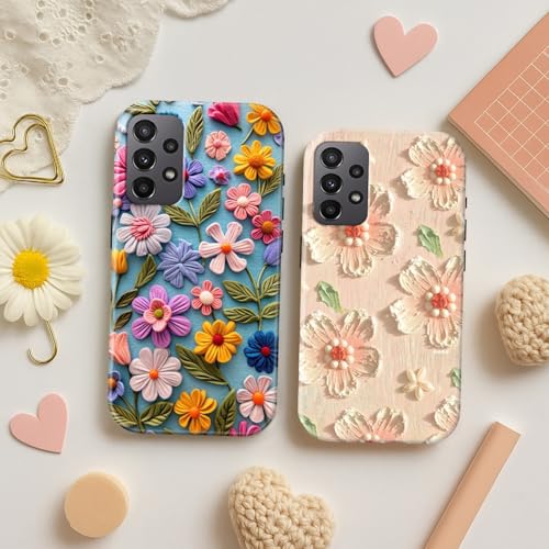 Image of COLORflow Back Cover Compatible with Samsung A23 4G / A23 5G | Whisper of Petals Customized | Glossy Armoured Bumper with Camera Protection Back Cover Compatible with Samsung Galaxy A23 4G / A23 5G