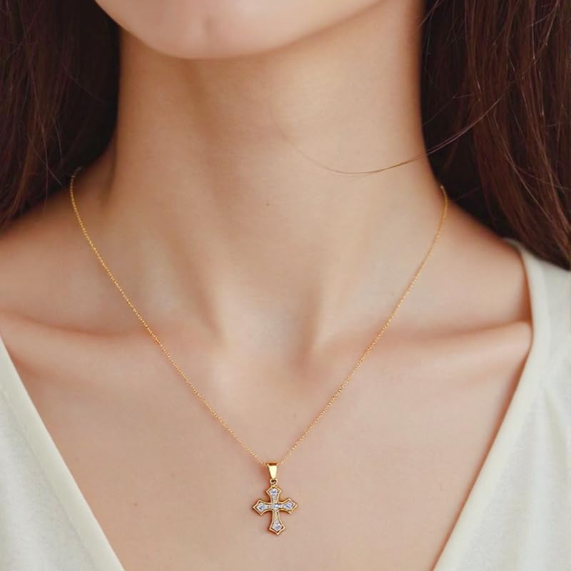 Gold Pendant Necklaces for Women – Evil Eye, Hamsa Hand & Cross Charms – 18K Gold Plated Jewelry, Spiritual Protection, Minimalist Gifts for Her - Image 8