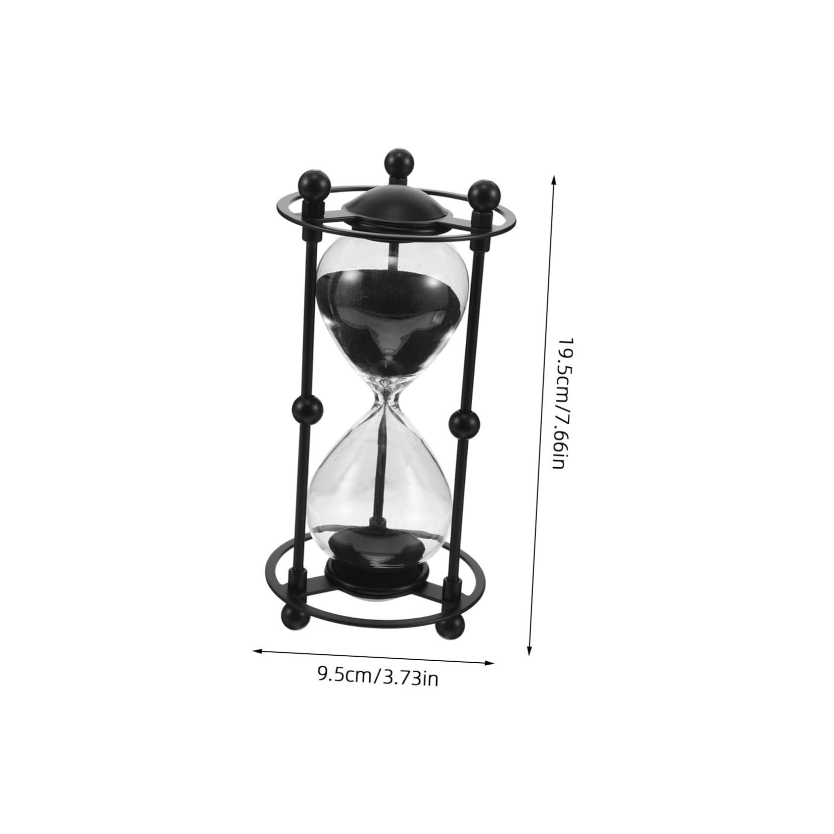 Reloj de Arena de Oración Retro de 15 Minutos en Vidrio y Hierro