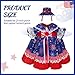 Patriotic Porch Goose Outfits 4th of July Lolita Lawn Porch Goose Clothes for 23" Cement Plastic Geese Statue Memorial Day Geese Costume USA 250th Anniversary Outdoor Patio Lawn Garden Decoration