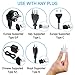 4 Pack European to US Plug Adapter, 220V to 110V Adapter Plug Converter, Travel Adapter European to American, Canada, Mexico, Type A, White