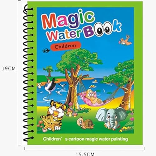 Image of Magic Water Coloring Book, Educational Fun & Bonding Time for Kids, Reusable, Mess-Free Art with Quick Dry Technology, Promote Fine Motor & Drawing Skills, Ideal Travel Toy