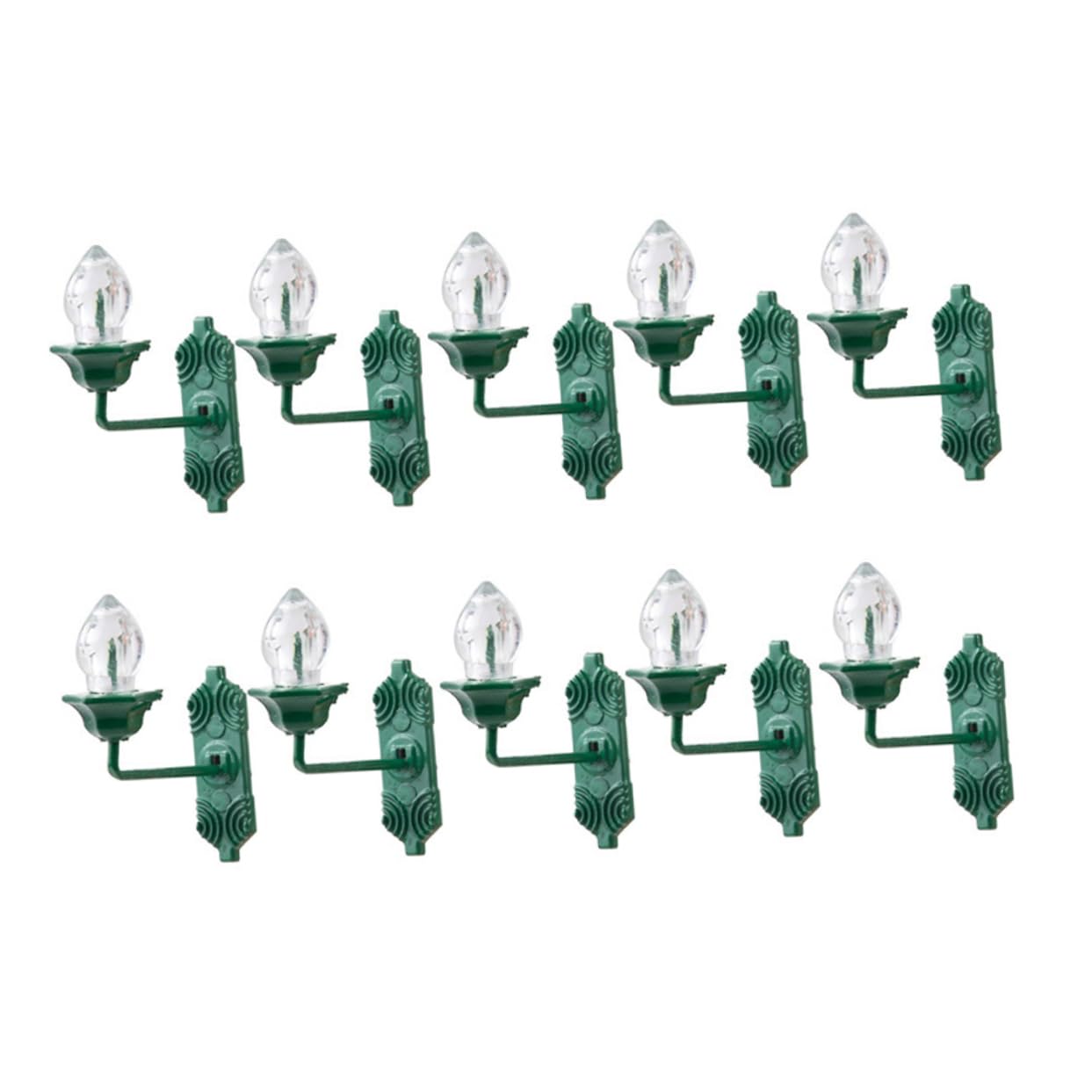 Abaodam 10Pcs Mini Wall Lamp Decorative Sand Table Lights for DIY Miniature Models Realistic Design Safe and Material for Garden and Landscape Decor