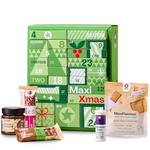 MaxiNutrition Protein Adventskalender 2024 mit 24 leckeren Überraschungen, Geschenkidee für Sportler