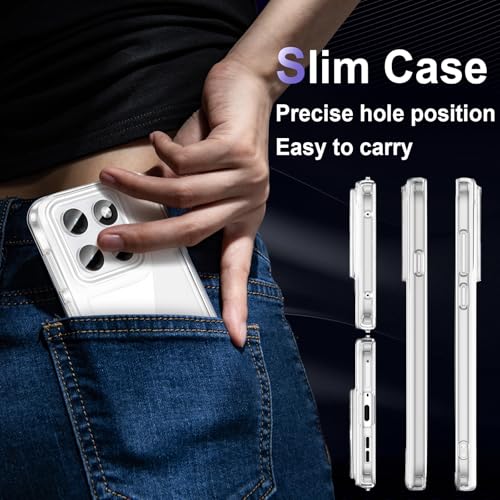 Image of Case for Motorola Edge 2026, Military Grade Drop Protection Phone Case, Yellowing Resistant, Anti-Scratch Hard PC Back, Shockproof Hard Ultra-Thin Protective Cover, Clear
