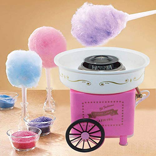 YTNP Rosa Trolley kreative Geschenk-Zuckerwattemaschine, Klassische Cotton Candy Floss-Maschine, Nostalgie Vintage… – Bild 3