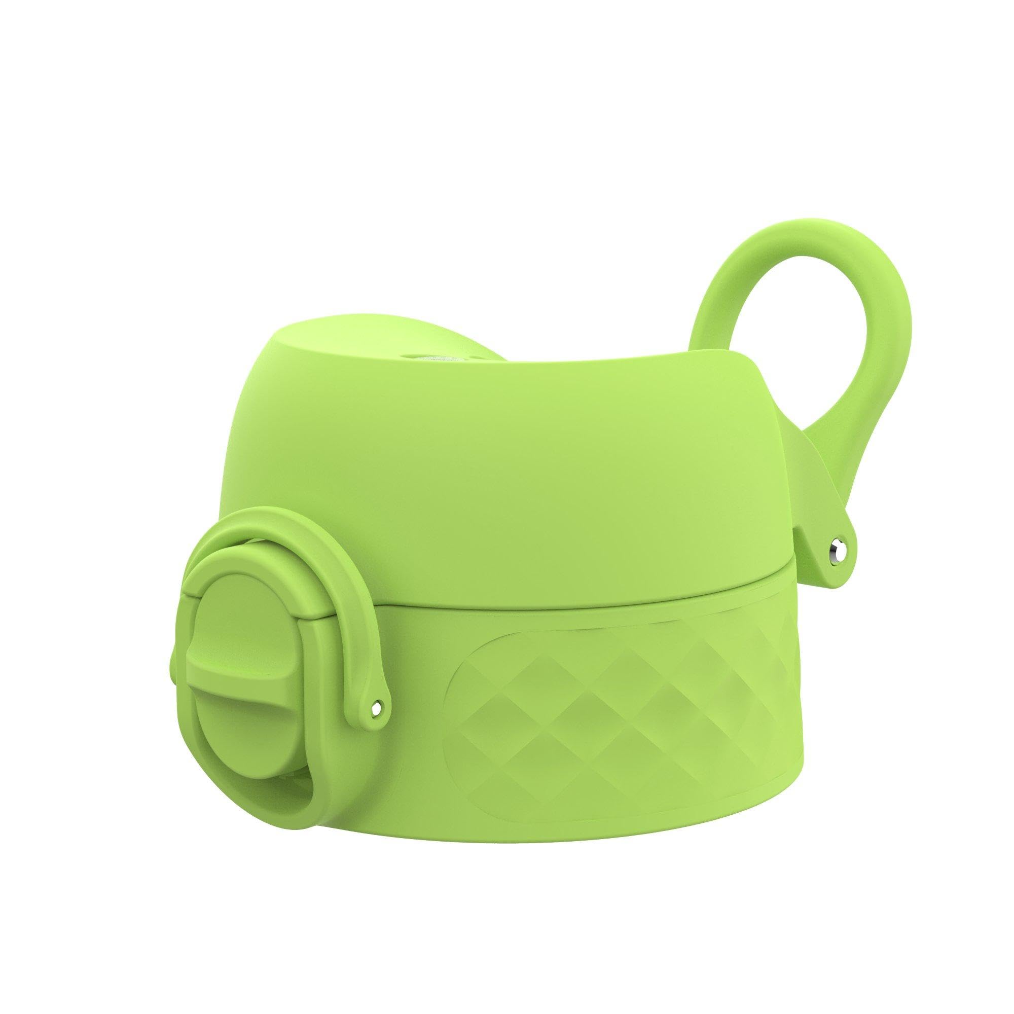 ION8 Leak Proof Replacement OneTouch 2.0 Water Bottle Lid, Leak Proof, Easy to Open, Secure Lock, Dishwasher Safe, BPA Free, Hygienic Flip Cover, Carry Handle, Easy Clean, Small, Green