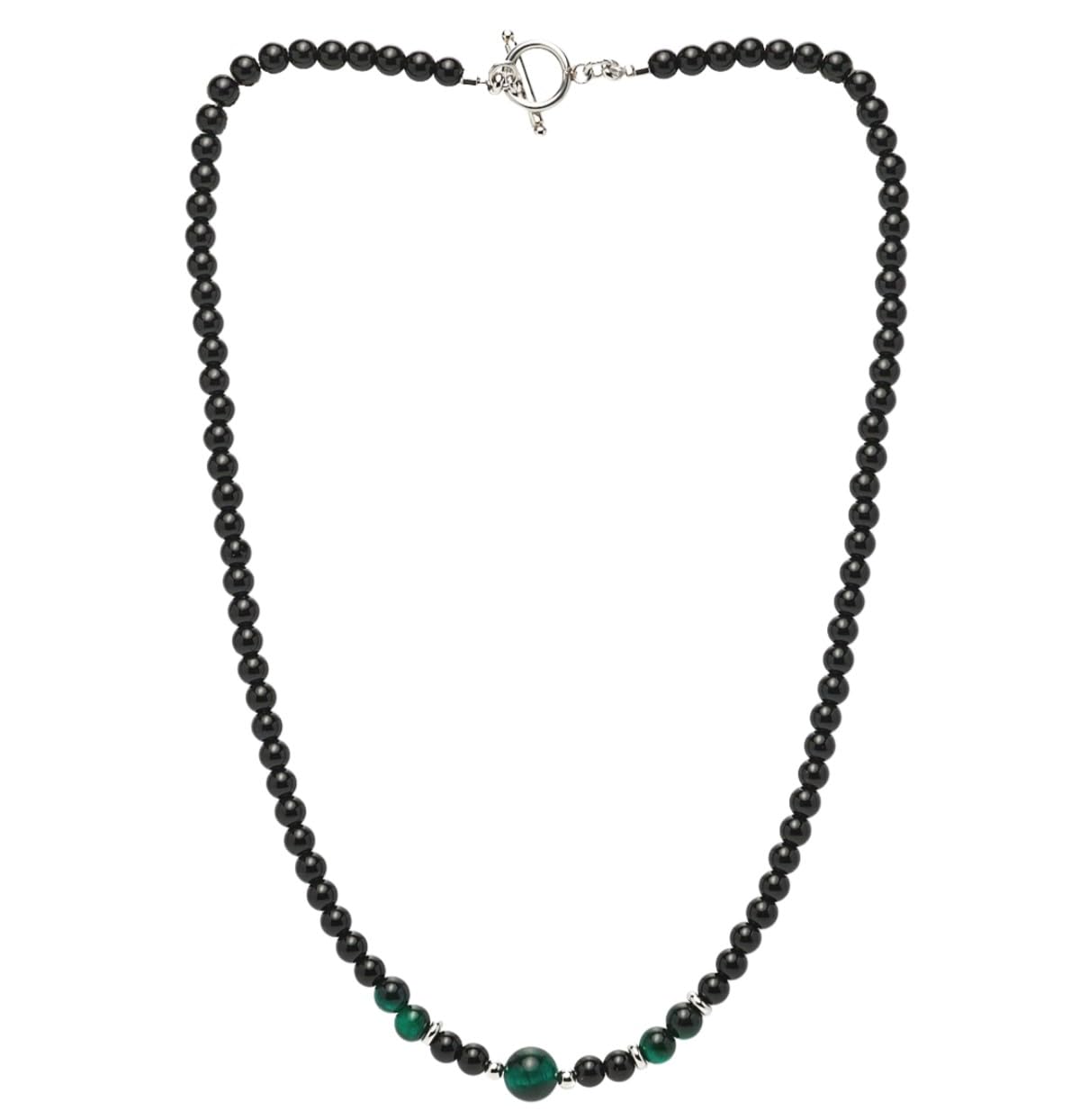 Collar de Cuentas para Hombre | Collar de Cristal Curativo de Piedras Preciosas Naturales hecho a mano para Hombres Turquesa de ojo de Tigre de ónix Negro
