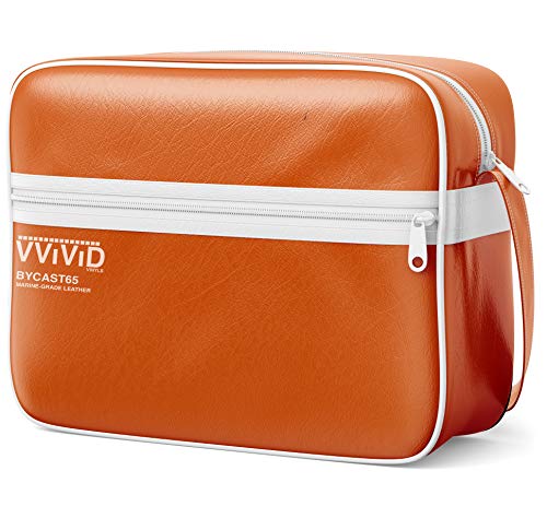 Vvivid Orange Weatherproof Faux Leather Finish Marine Vinyl Fabric (1.5Ft X 54") #TOP4