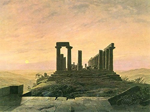 Grand poster mat Juno Agrigento Friedrich contre les reflets muraux - 2