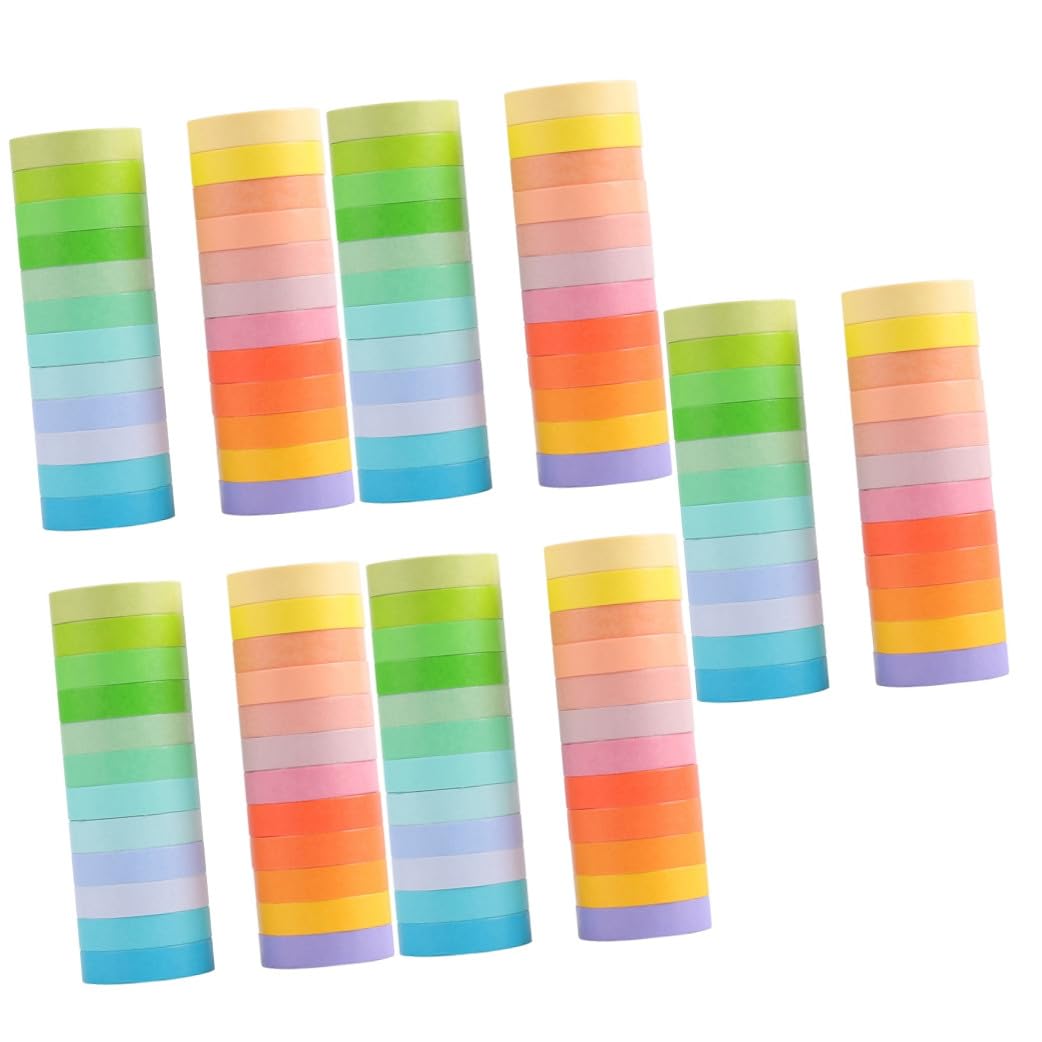 STOBOK 120rolki Decorative Washi Tapes Scrapbooking Wrapping Adhesive Paper Tapes for Diaries Photo Albums Party Supplies Easy to Tear Stick