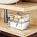 4 Pack Clear Stackable Storage Drawers,12