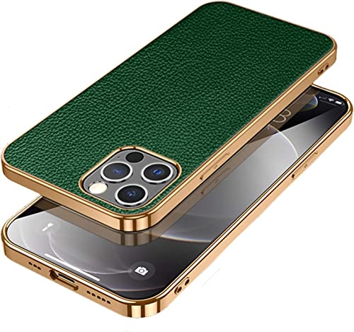 Housse iPhone 12 en cuir PU premium vert finition soignée et robuste