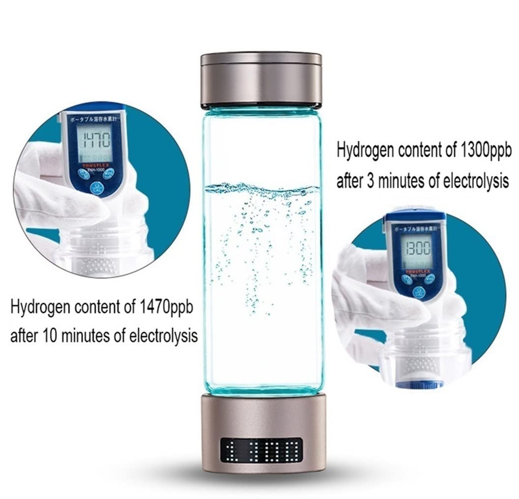 Borraccia Generatore Acqua Idrogenata 400ml | 1200-1400PPB | Tecnologia SPE/PEM | Antiossidante Portatile - Foto 9