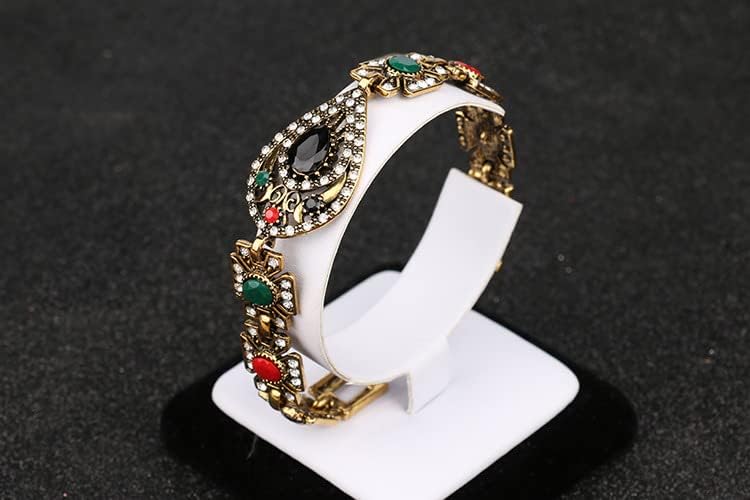 3pcs/ set Vintage Teardrop Necklace + Earrings + Bracelet Set Costume Wedding Water Drop Turkish Style Jewelry Set for Women - Image 6