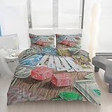 PARURE 3 PIÈCES - Comprend une housse de couette 240 × 220 cm et deux taies d’oreiller assorties 65 × 65 cm. Remarque : oreillers et couettes non inclus