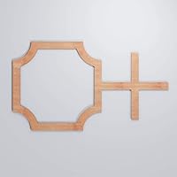 Vista 75 de 19 7/8"W X 11 3/8"H pequeños Bradley decorativos calado madera paneles de pared, aliso