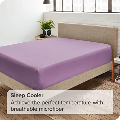 Bare Home Fitted Bottom Sheet King Size, Premium 1800 Ultra-Soft Microfibre Sheet, Wrinkle Free, Deep Pocket - Image 2