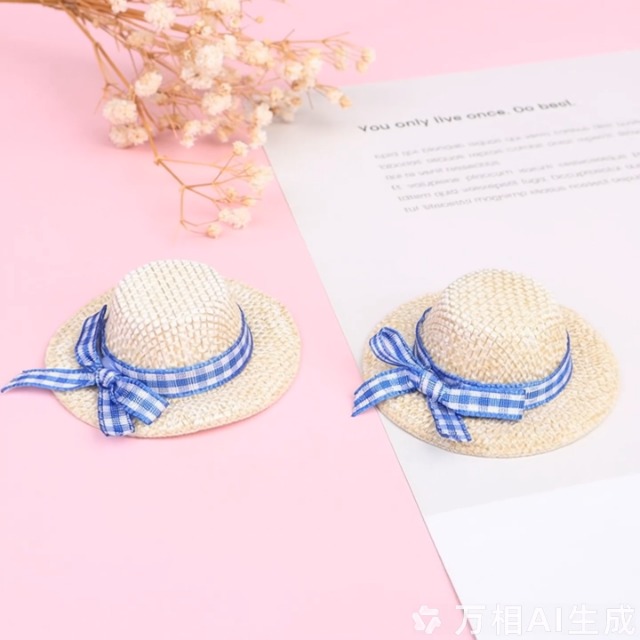 Amazon.co.jp: ミニ 人形ハット ミニチュア ストローハット 麦わら帽子