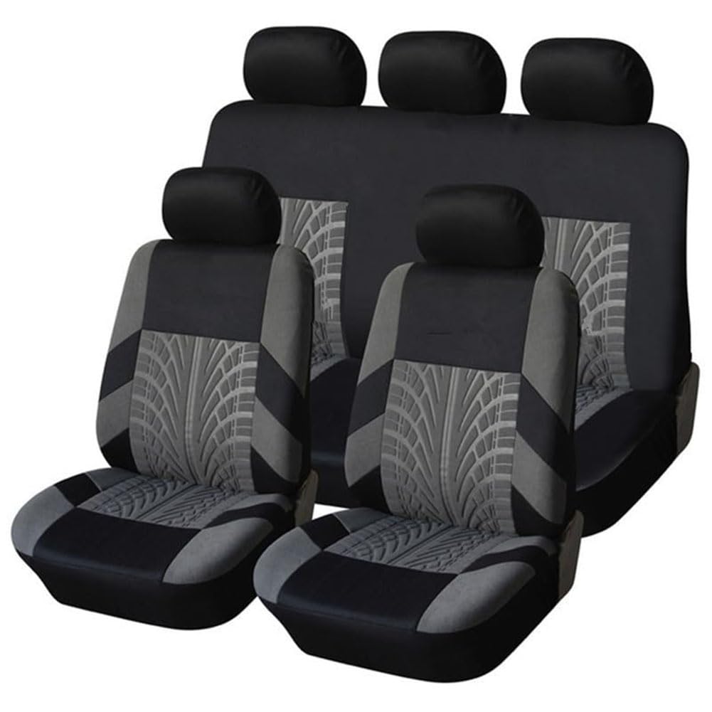 Set Coprisedili In Pelle PU Per Nissan Qashqai II J11 (2013-2021) | 9 Pezzi Impermeabili E Traspiranti - Grigio Scuro