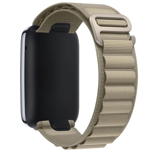 Pasek Nylon Loop dla Compatible with Apple Watch Ultra3/2/1 SE3/2/1 Series11/10/9/8/7/6/5/4/3/2/1 – Regulowany, oddychający pasek z zapięciem G-Hook dla (38/40/41/42/44/45/46/49 mm), Oliwkowy