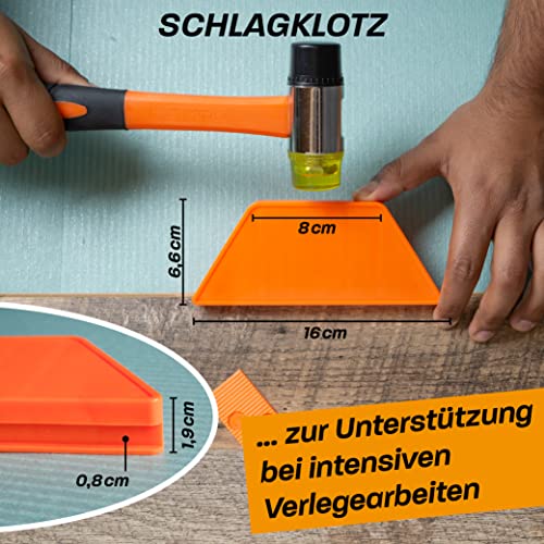 Miniatura 6 de Hinrichs Kit De Colocación De Suelo Laminado - Juego Completo De 46 Piezas - Kit Instalación Suelo Laminado Y Herramientas De Colocación De Suelos - Colocación De Laminado