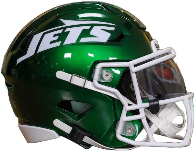 Jets Mid-Size SpeedFlex Helmet - with Free USA Flag Decal - Green Gridiron